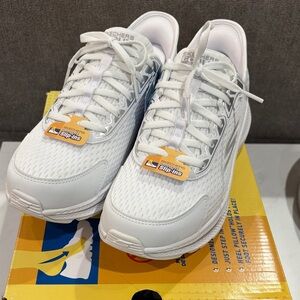 Skechers White Slip-On Sneakers